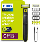 Philips OneBlade Face & Body QP2824/10 | Electric Beard Trimmer & Shaver | Dual-Sided Blade | Unique OneBlade Technology | 45min Cordless | Waterproof