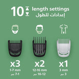 Philips All-in-One Trimmer MG3940/15 | 8-in-1 Beard, Hair & Nose trimmer | Adjustable 3–7 mm comb + hair & body combs | 70 min cordless | Washable attachments | USB-A charging | Pouch