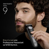 Braun Beard Trimmer Series 9, +7 Barbering Tools, 50 Lengths, ProBlade, BT9520