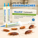 MaxKill Cockroach Gel Bait 30g – Powerful Roach Killer Gel | Long-Lasting Indoor Cockroach Control | Easy Syringe Applicator | Fast & Effective Pest Solution