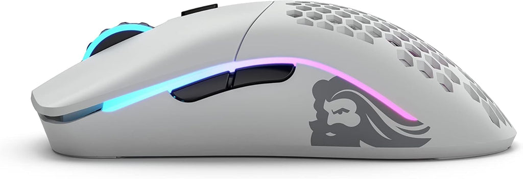 Glorious Gaming Model O Wireless Gaming Mouse - Superlight, 69g Honeycomb Design, RGB, Ambidextrous, Lag Free 2.4GHz Wireless, Up To 71 Hours Battery - Matte White