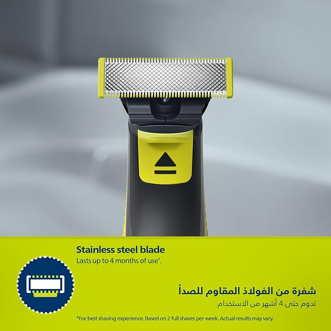 Philips OneBlade Face & Body QP2824/10 | Electric Beard Trimmer & Shaver | Dual-Sided Blade | Unique OneBlade Technology | 45min Cordless | Waterproof