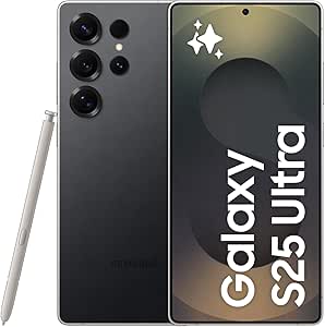 Samsung Galaxy S25 Ultra AI Phone, 256GB Storage, 12GB RAM, Titanium Black, Android Smartphone, 200MP Camera, S Pen, Long Battery Life (UAE Type Approved)
