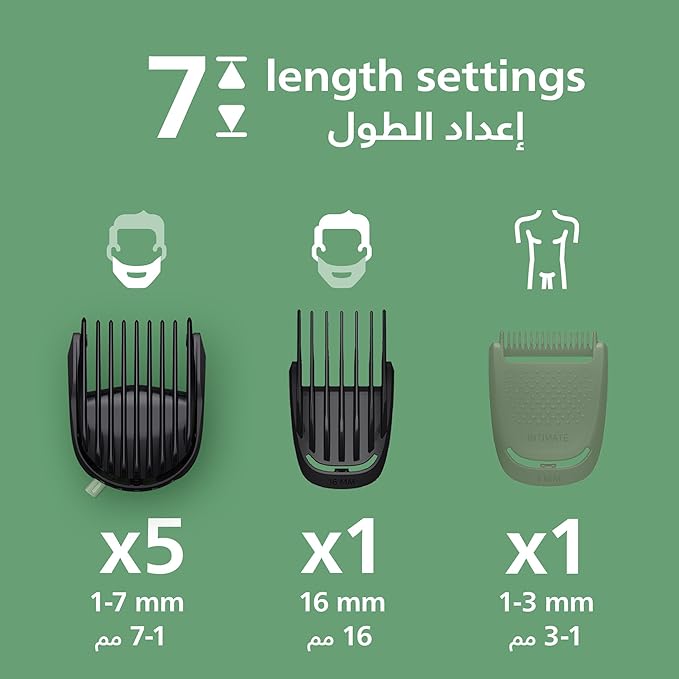 Philips All-in-One Trimmer MG9535/15 | 17-in-1 Face, Hair & Body Grooming | OneBlade for Precision Styling | 120min Cordless, Showerproof | Travel Pouch Included