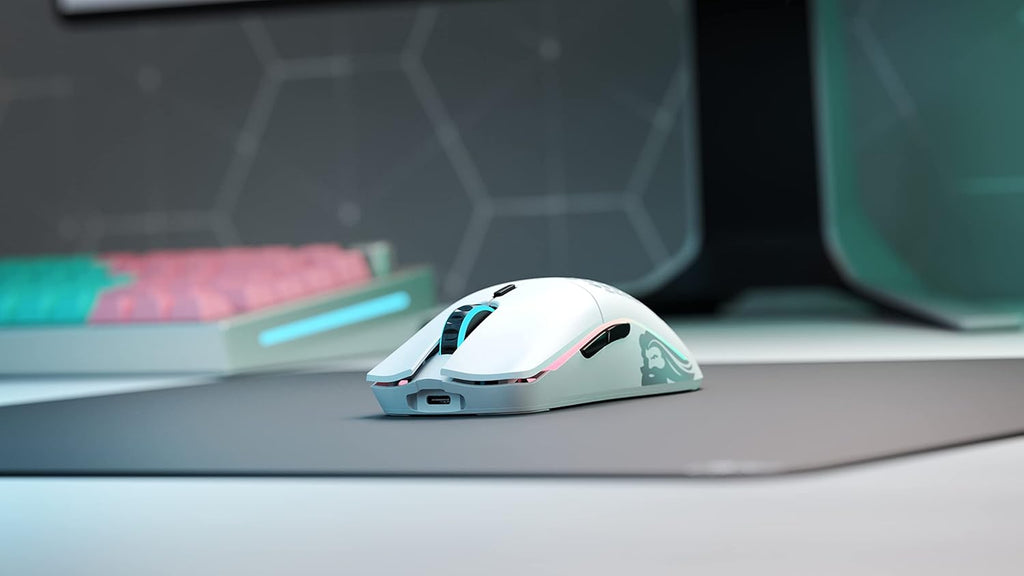 Glorious Gaming Model O Wireless Gaming Mouse - Superlight, 69g Honeycomb Design, RGB, Ambidextrous, Lag Free 2.4GHz Wireless, Up To 71 Hours Battery - Matte White