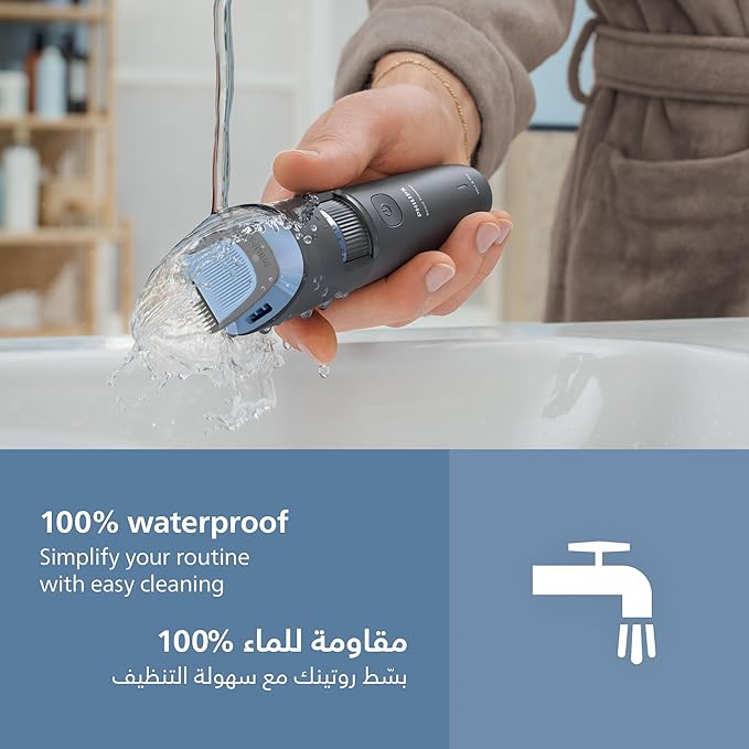 Philips Beard Trimmer BT3617/15 | 20 length settings 0.5–10 mm | Comb lifts hairs for an even trim | 100% washable | 60 min cordless | USB-A charging
