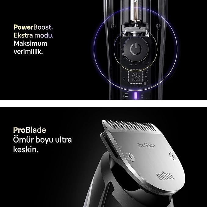 Braun Beard Trimmer Series 9, +7 Barbering Tools, 50 Lengths, ProBlade, BT9520