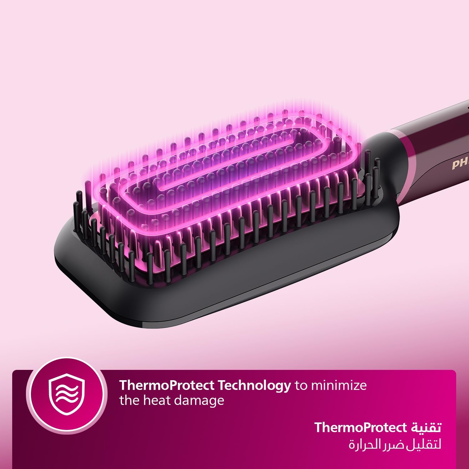 PHILIPS Heated straightening brush BHH730/03 Multicolored