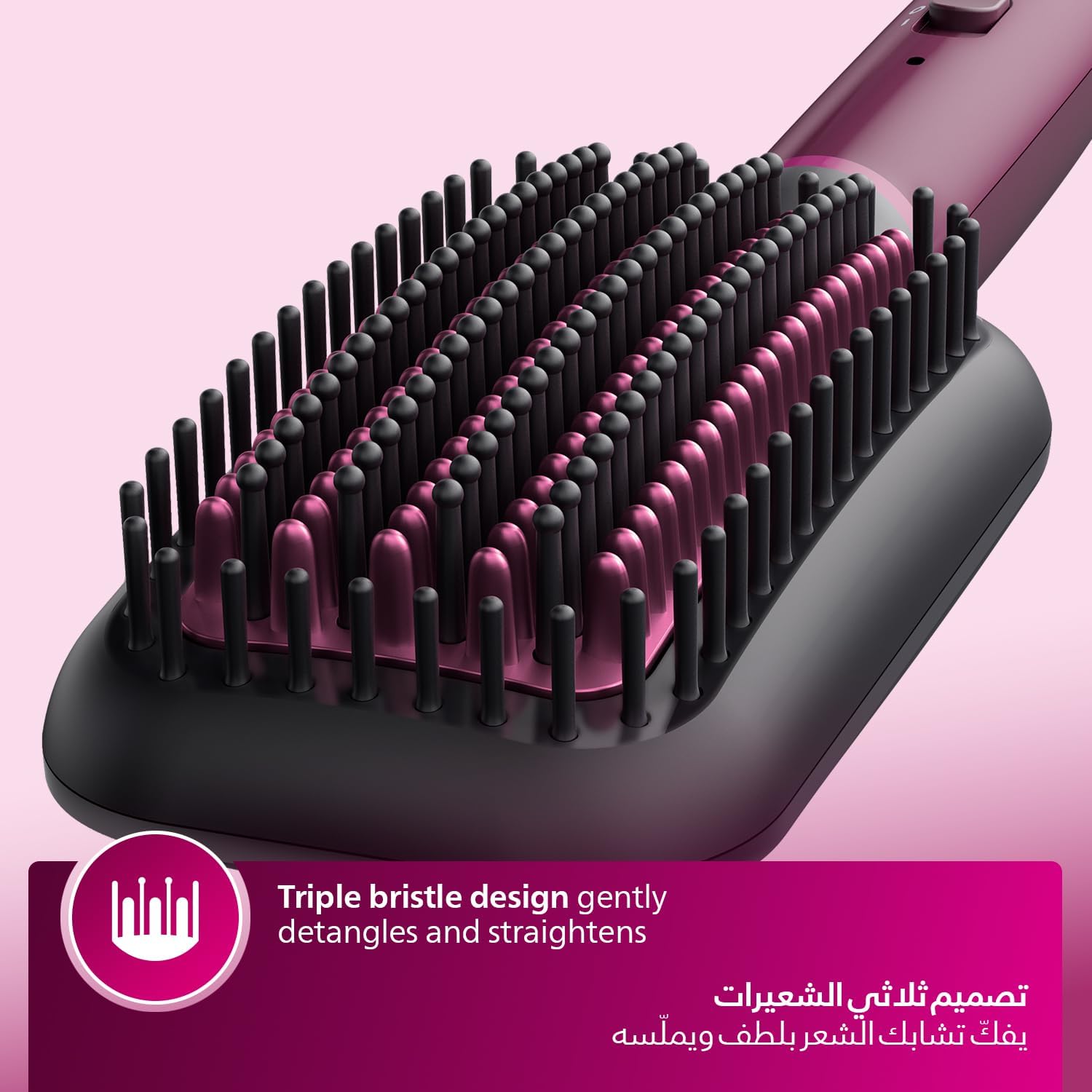 PHILIPS Heated straightening brush BHH730/03 Multicolored