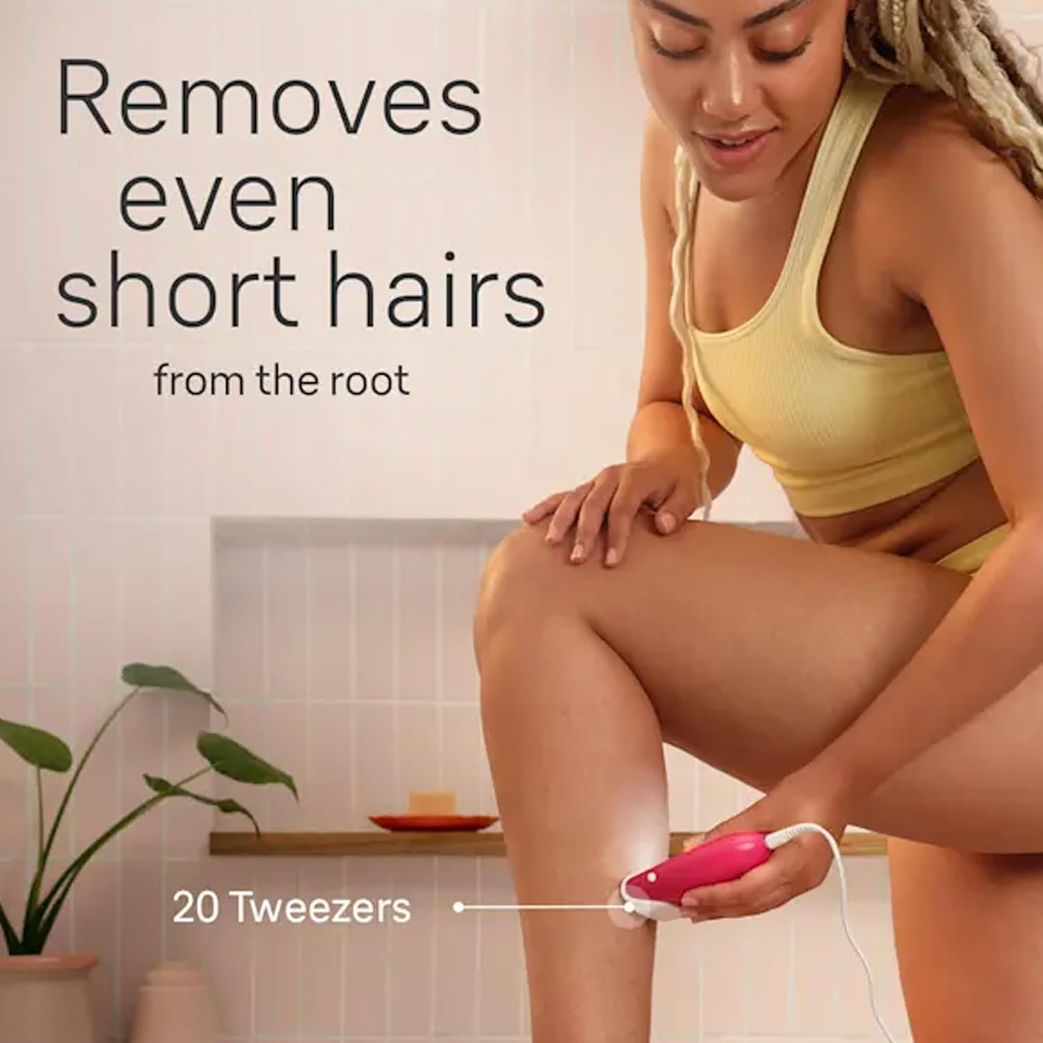 Braun Silk-épil 3 SE 3-000 Epilator, Removes Even Short Hairs From The Root, 20 MicroGrip Tweezers, Non-Stop Corded Epilator, Smart Light, Hair Removal Device - White