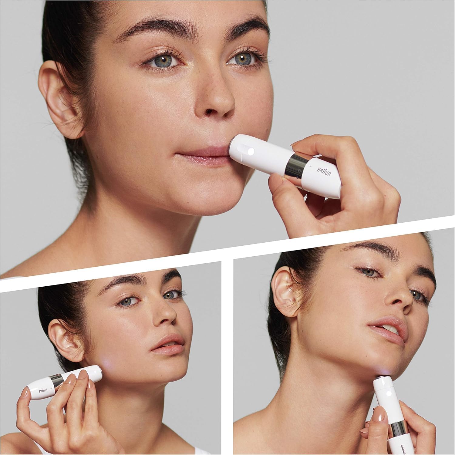 Braun Face Mini Hair Remover for Women, Efficient and Smooth Facial Hair Removal Anytime, Anywhere, Mini-Sized Design For Portability, Gifts for Women, FS1000, White