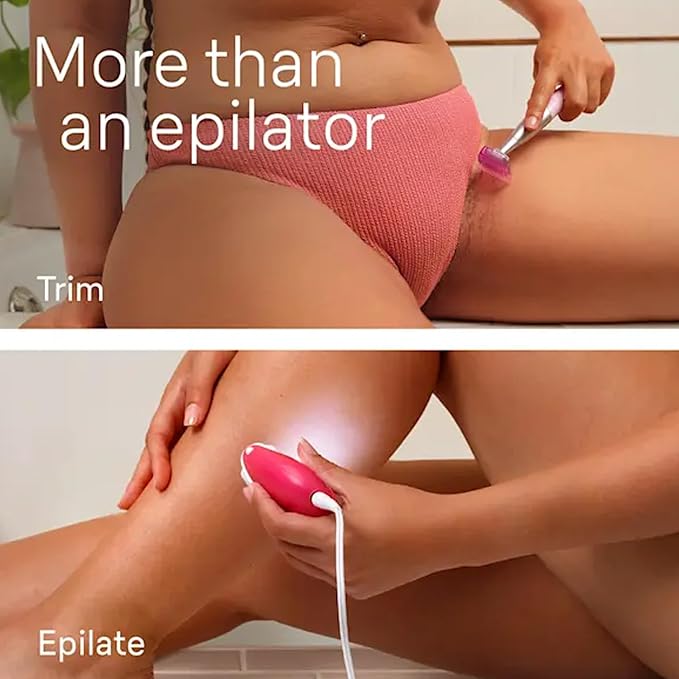Braun Silk-épil 3 SE 3-202 Epilator, Removes Even Short Hairs From The Root, 20 MicroGrip Tweezers, Non-Stop Corded Epilator, Smart Light, Bikini Styler Included, Hair Removal Device - Pink