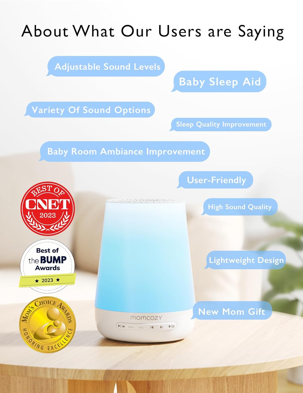 Smart Nursery Sleep Assistant & Multi-Functional Night Light – WiFi Enabled White Noise Machine, Customizable Routine Builder, and Gentle Wake-Up Clock for Toddlers & Infants