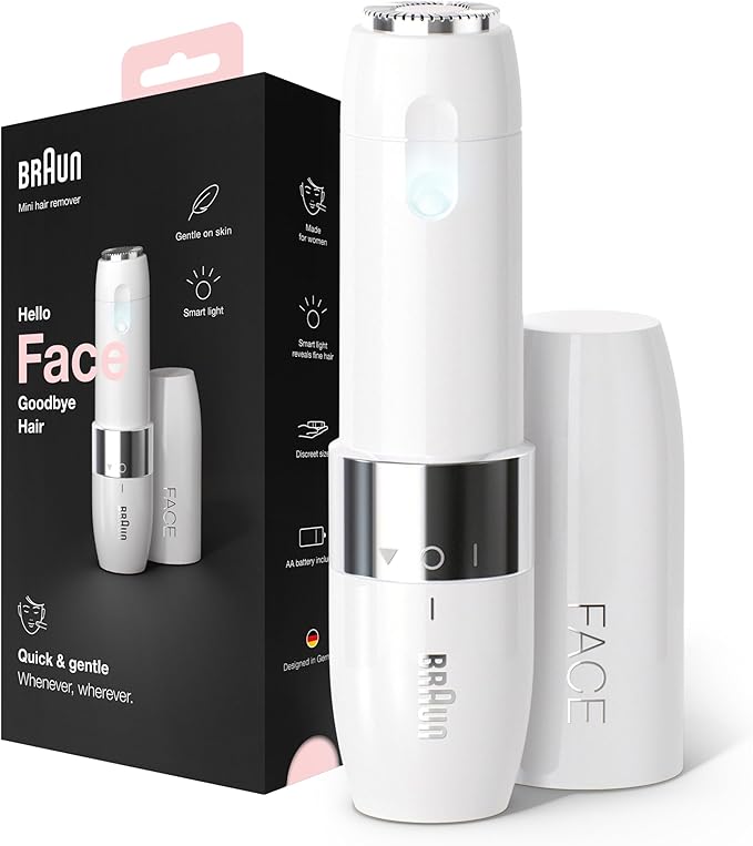 Braun Face Mini Hair Remover FS1000, Electric Facial Hair Removal for Women