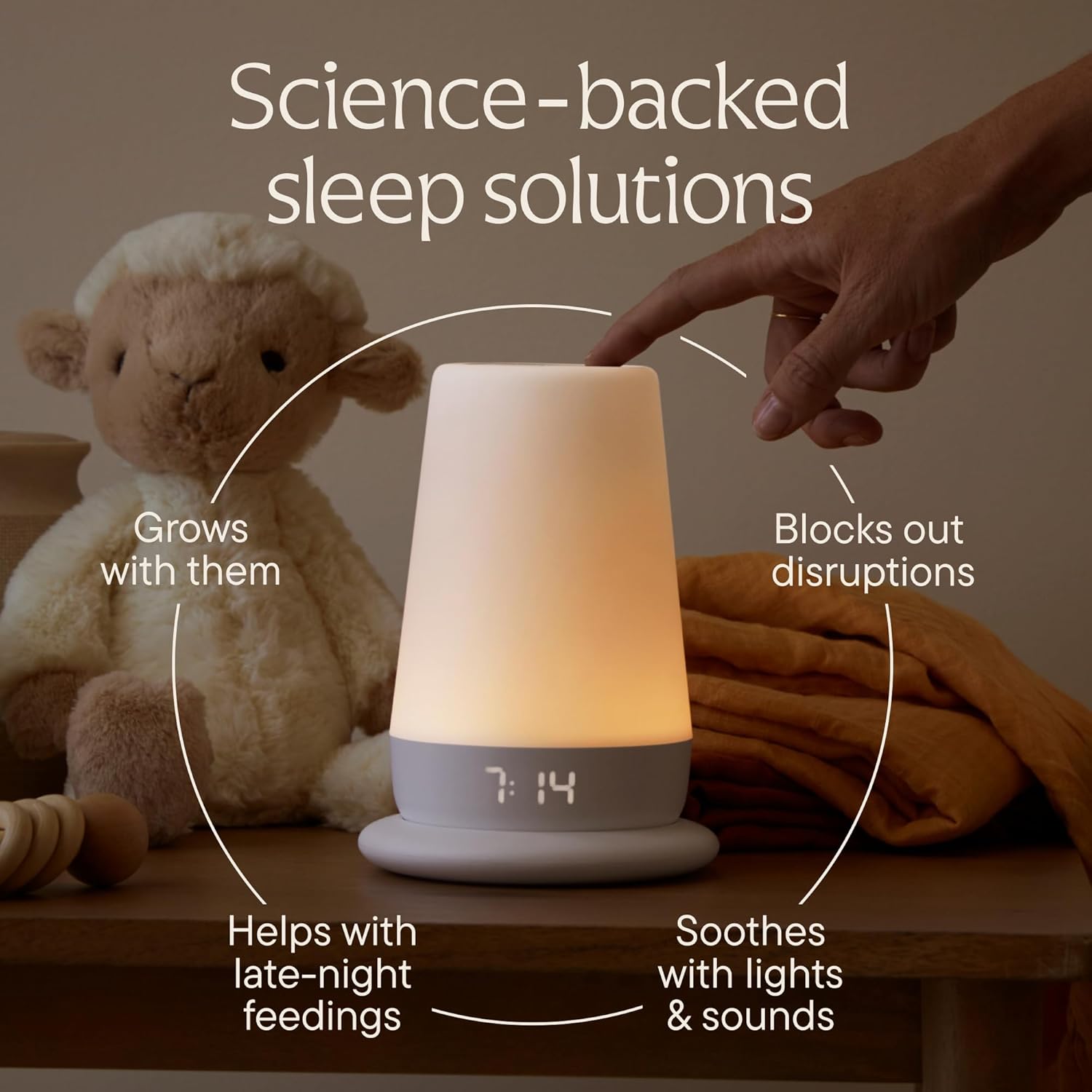 Smart Nursery Sleep Assistant & Multi-Functional Night Light – WiFi Enabled White Noise Machine, Customizable Routine Builder, and Gentle Wake-Up Clock for Toddlers & Infants