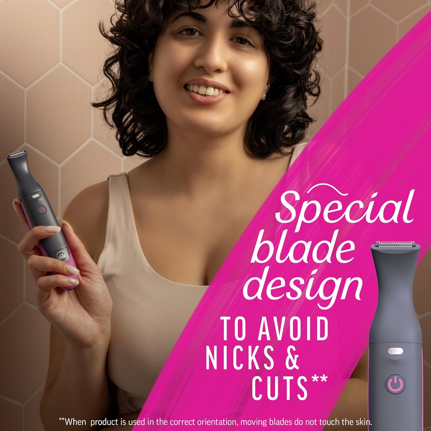 Veet Expert Electric All-in-one Trimmer, Women Hair Removal Device Bikini, Face & Eyebrows Multi-Use, USB Charging & Accessories Rechargeable, 100percent Waterproof, Designed for Wet & Dry Use