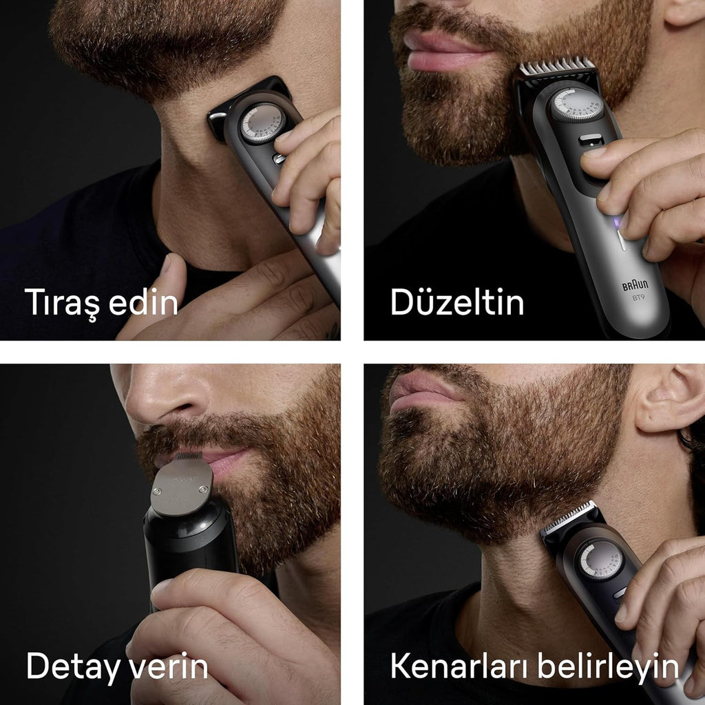 Braun Beard Trimmer Series 9, +7 Barbering Tools, 50 Lengths, ProBlade, BT9520