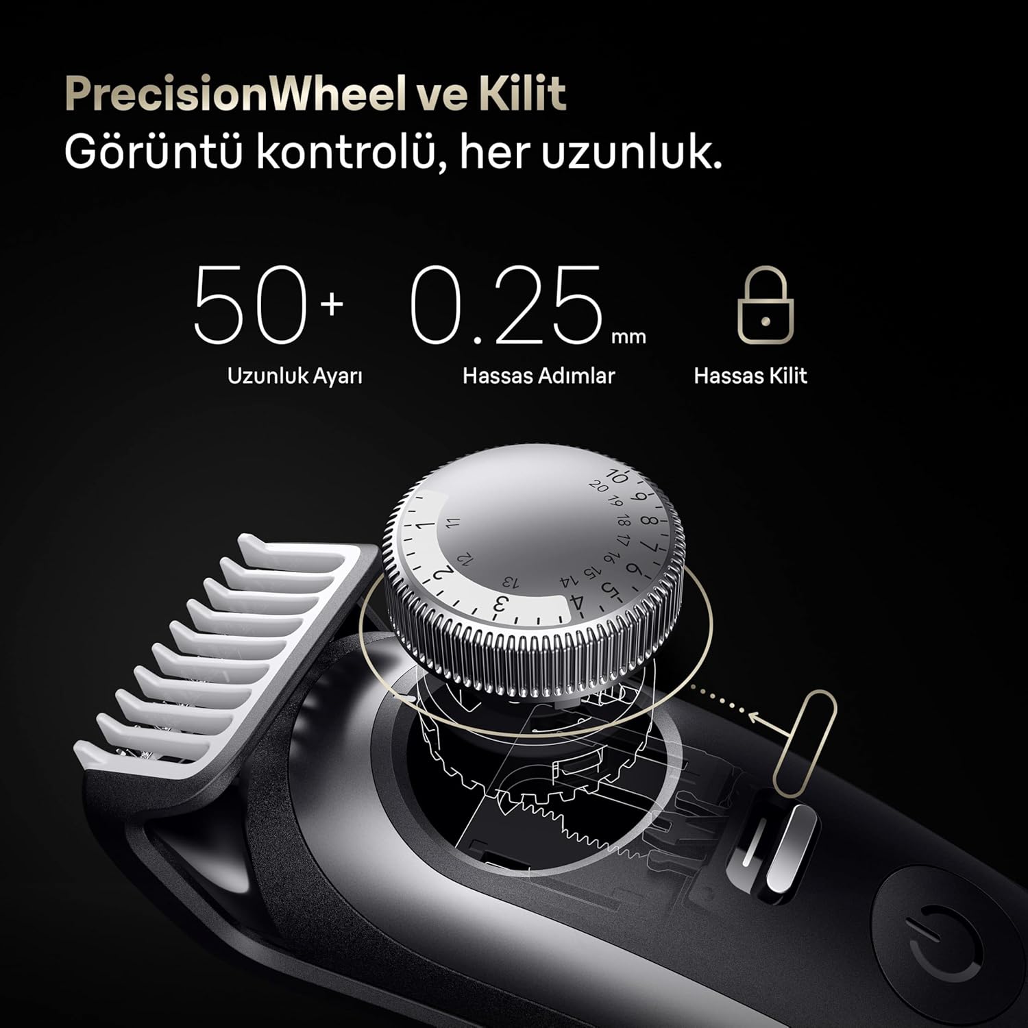 Braun Beard Trimmer Series 9, +7 Barbering Tools, 50 Lengths, ProBlade, BT9520