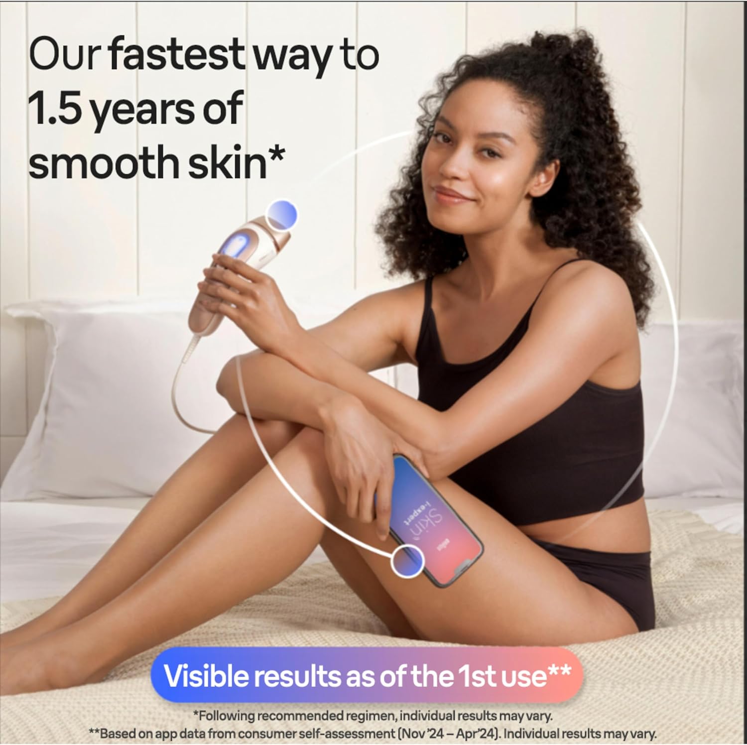 Braun IPL Skin i·expert, At-Home Laser, IPL Hair Removal Device, Permanent Visible Hair Removal, Smart IPL with connected app, 3 heads, Venus Razor, PL7257