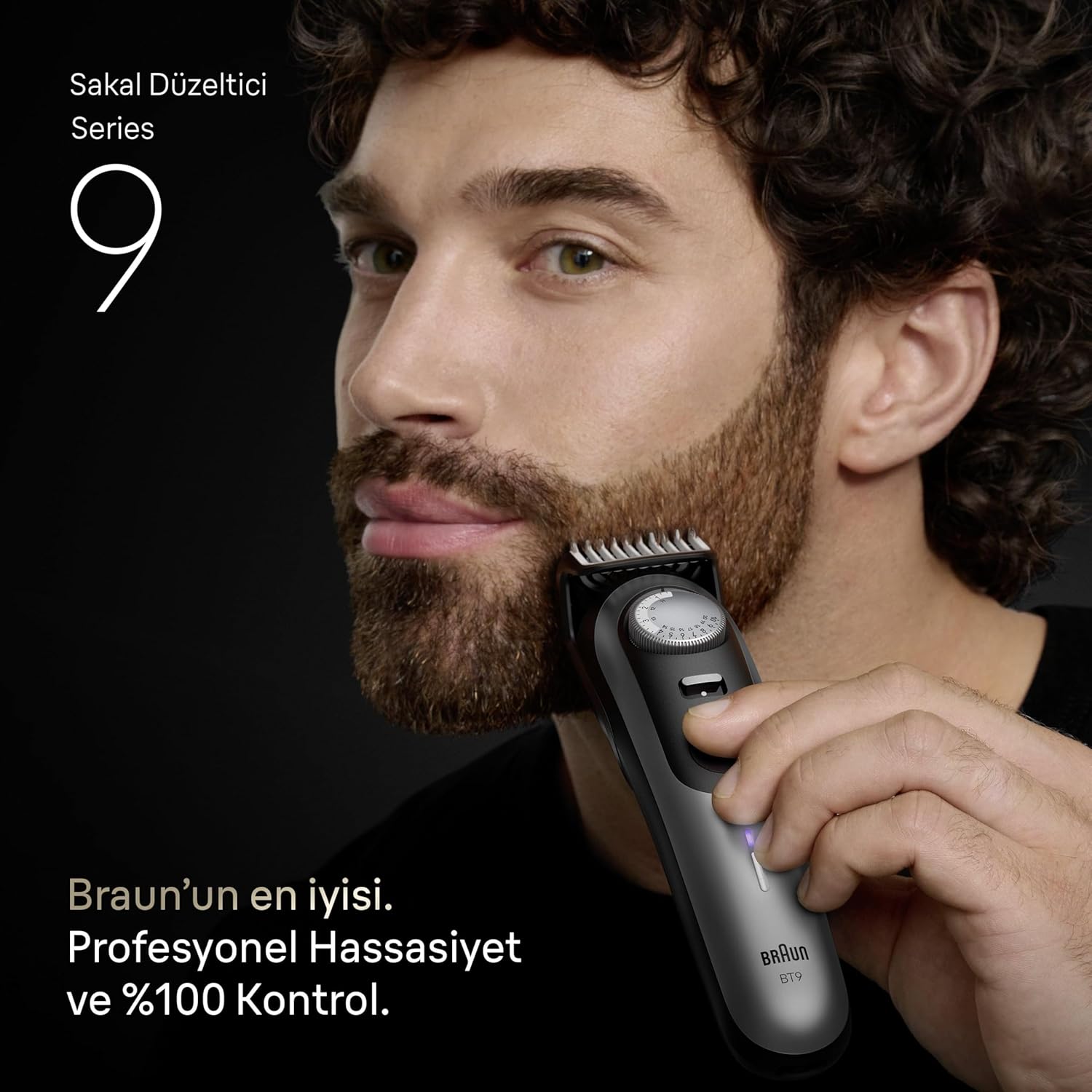 Braun Beard Trimmer Series 9, +7 Barbering Tools, 50 Lengths, ProBlade, BT9520