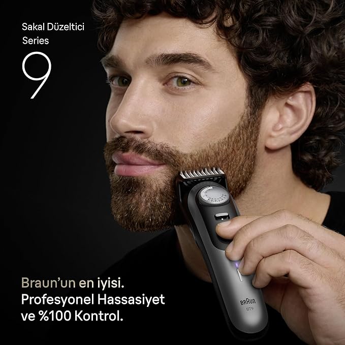 Braun Beard Trimmer Series 9, +7 Barbering Tools, 50 Lengths, ProBlade, BT9520