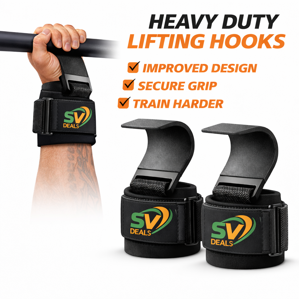Heavy Duty Lifting Hooks for Weightlifting & Gym Training