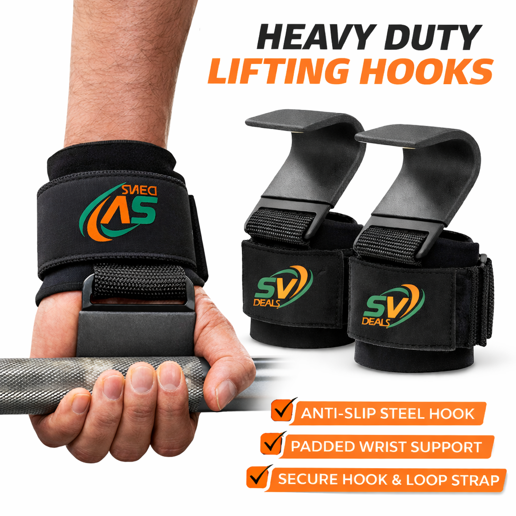 Heavy Duty Lifting Hooks for Weightlifting & Gym Training