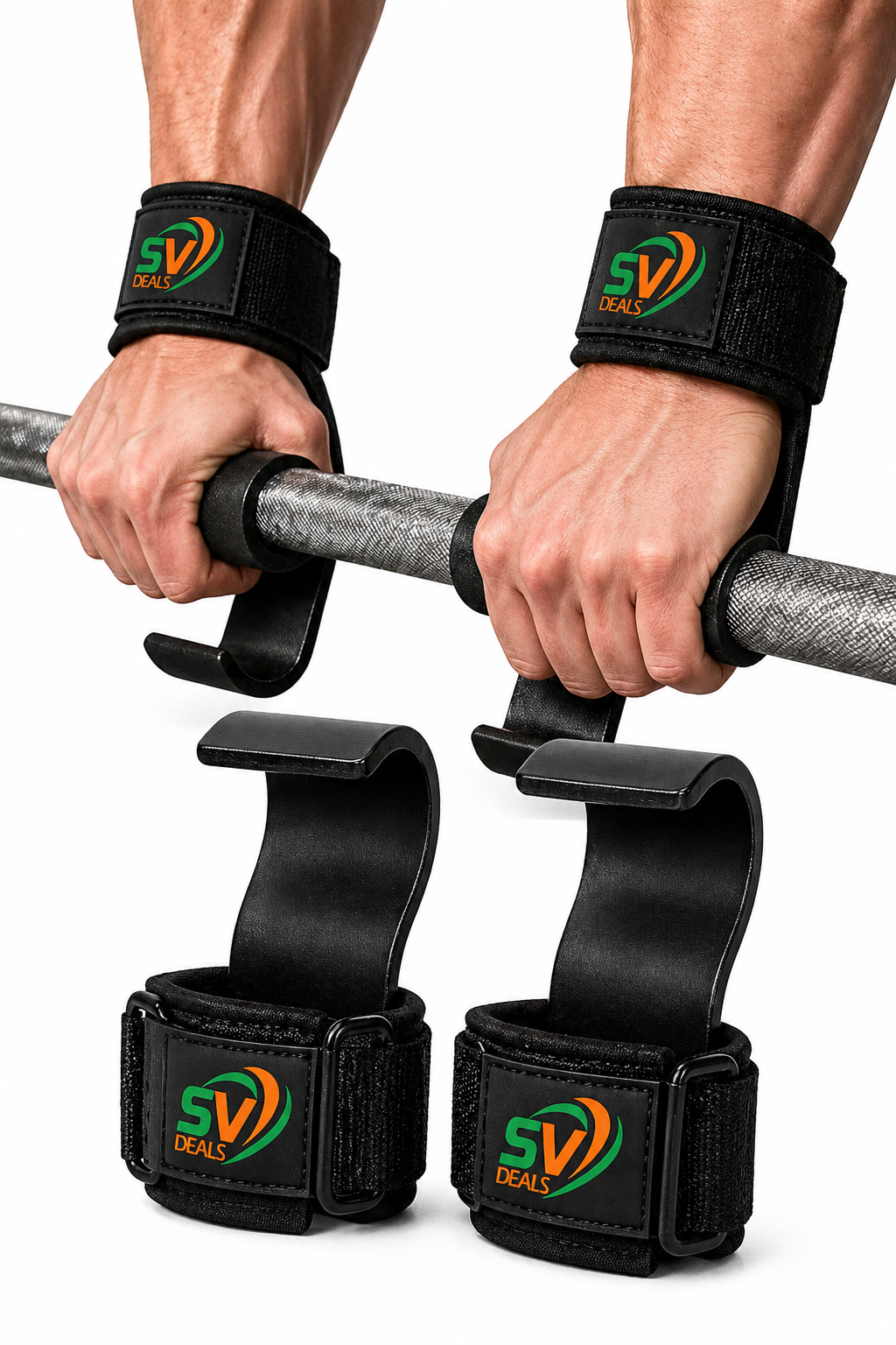 Heavy Duty Lifting Hooks for Weightlifting & Gym Training