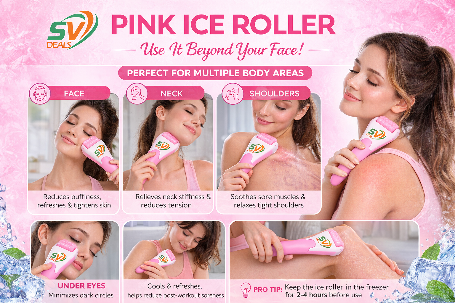 ce Roller & Gua Sha Set | Cooling Face Massage Tool