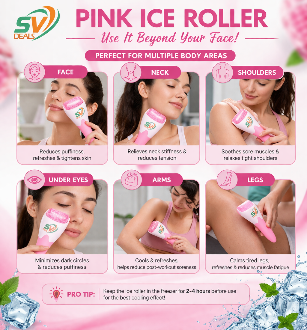 Cool Ice Face Massager - Anti-Wrinkle Skin Lifting & Pain Relief Roller