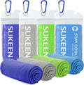 Sukeen [4 Pack] Cooling Towel (40"x12"), Ice Towel, Soft Breathable Chilly Towel, Microfiber Towel for Yoga, Sport, Running, Gym, Workout,Camping, Fitness, Workout & More Activities