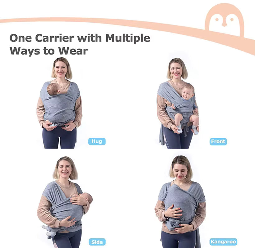 Hipseat Baby Carrier - Foldable Cotton Sling for Summer Comfort
