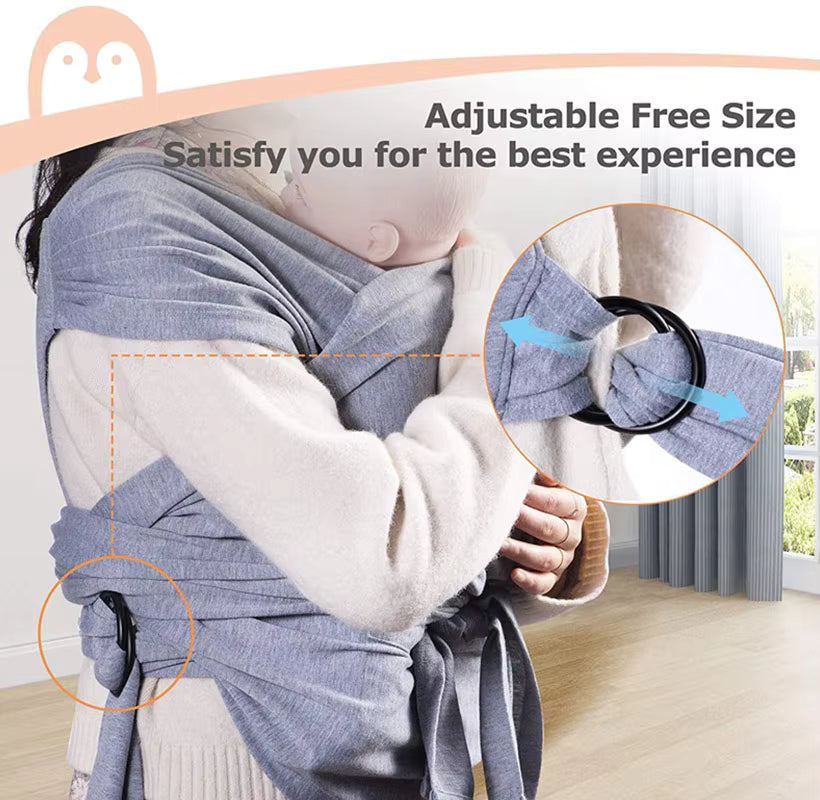 Hipseat Baby Carrier - Foldable Cotton Sling for Summer Comfort