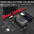 High Capacity Multi-Function Car Jump Starter Power Bank Featuring 12V Charging and Integrated High-Power Air Pump