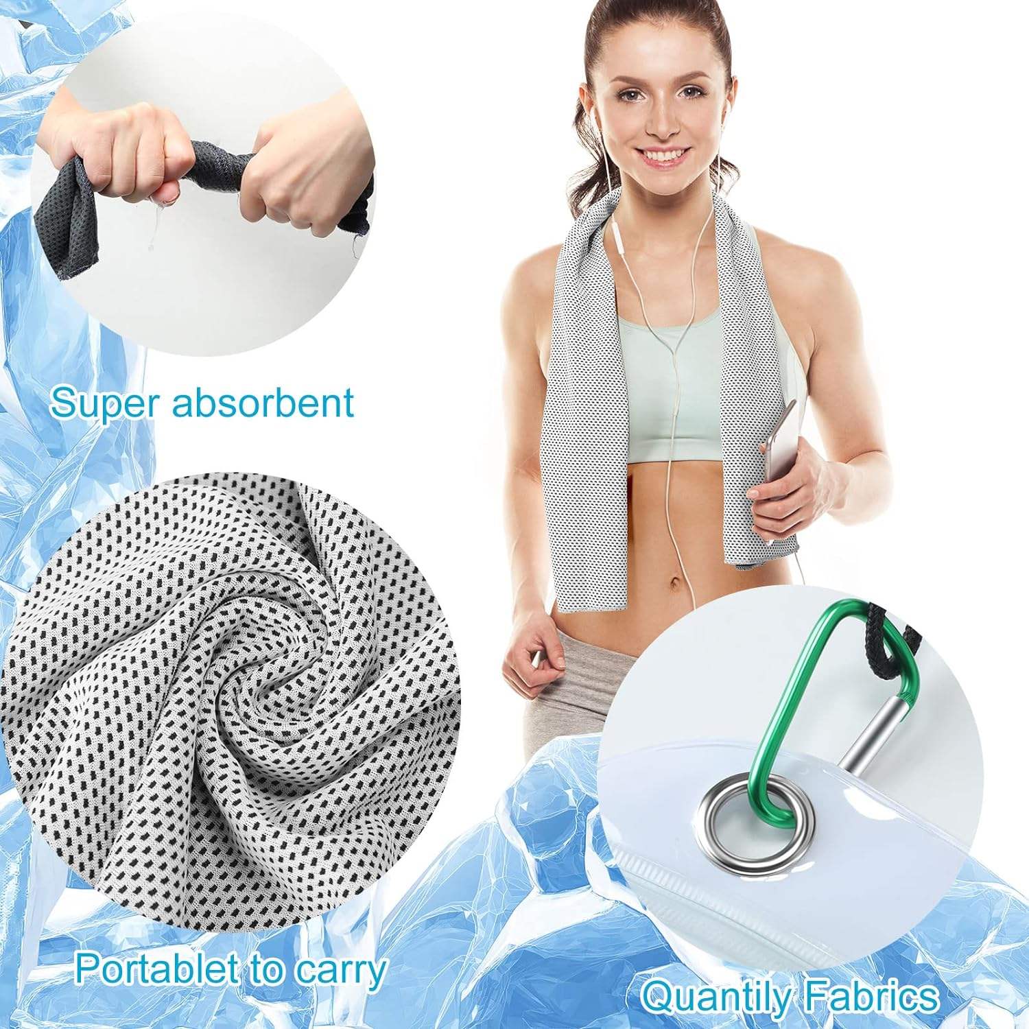 OEM Microfiber Cooling Towel - Portable Neck Towel for Workout & Sport