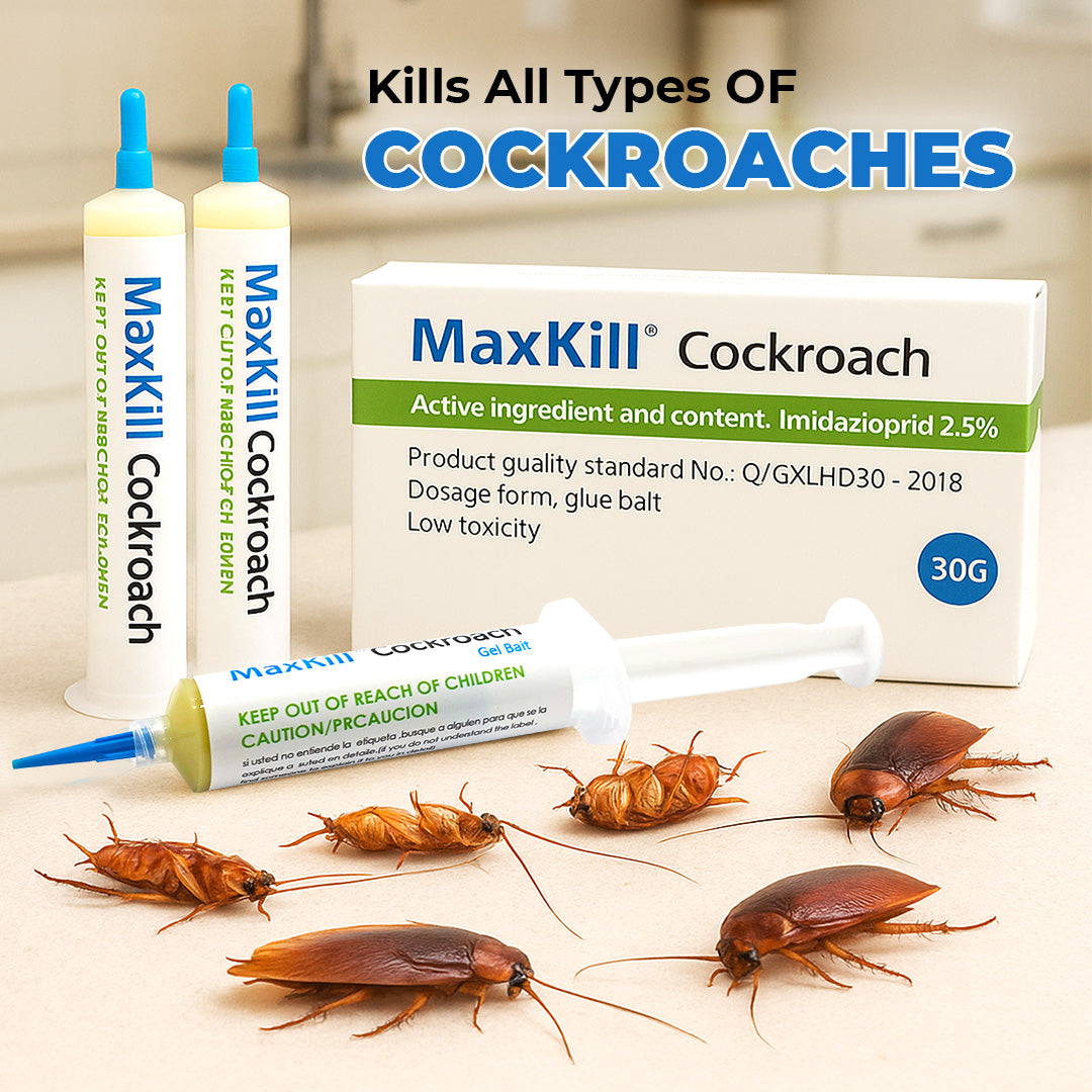MaxKill Cockroach Gel Bait 30g – Powerful Roach Killer Gel | Long-Lasting Indoor Cockroach Control | Easy Syringe Applicator | Fast & Effective Pest Solution
