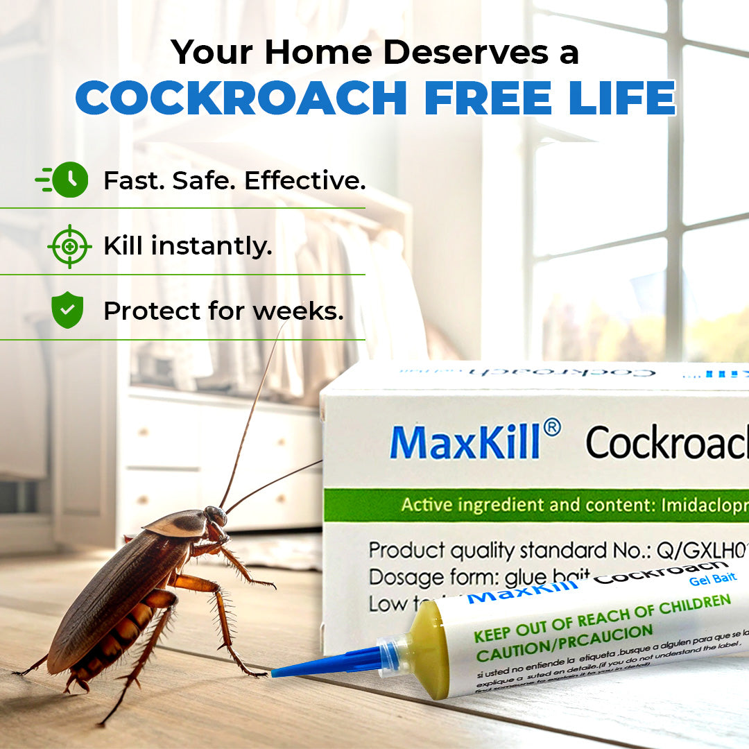 MaxKill Cockroach Gel Bait 30g – Powerful Roach Killer Gel | Long-Lasting Indoor Cockroach Control | Easy Syringe Applicator | Fast & Effective Pest Solution