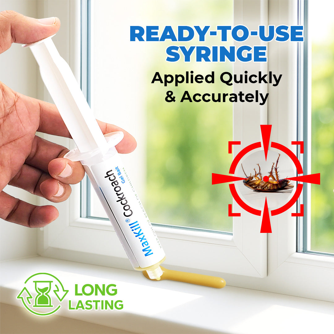 MaxKill Cockroach Gel Bait 30g – Powerful Roach Killer Gel | Long-Lasting Indoor Cockroach Control | Easy Syringe Applicator | Fast & Effective Pest Solution