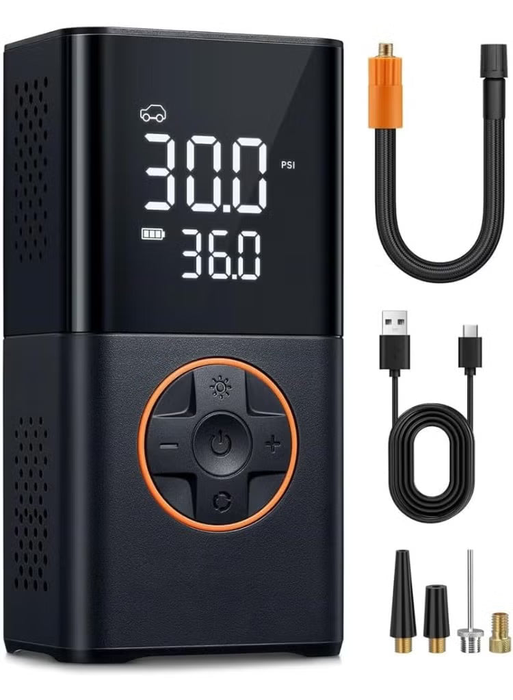 Digital Portable Air Pump for Car Tires, 150 PSI Cordless Tire Inflator with LED Light for Bike & Motorcycle – SV Deals