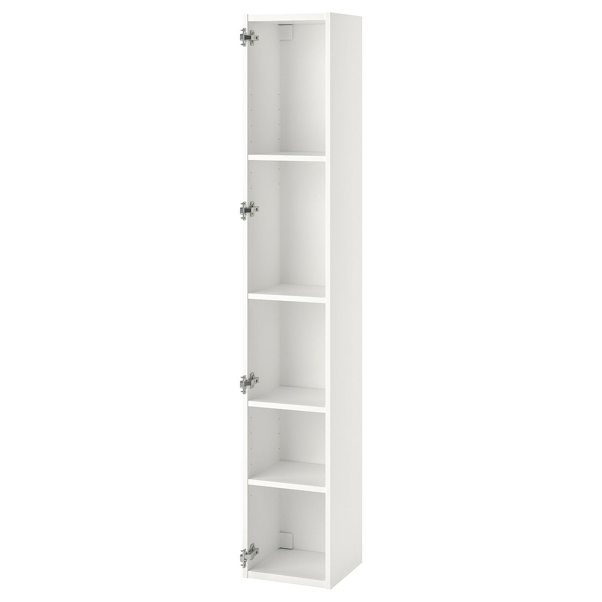 High Cabinet with 4 Shelves, White