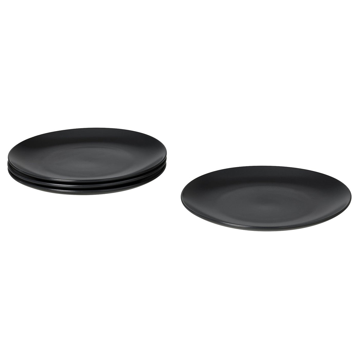 Dinner Plates, Matt Dark Grey
