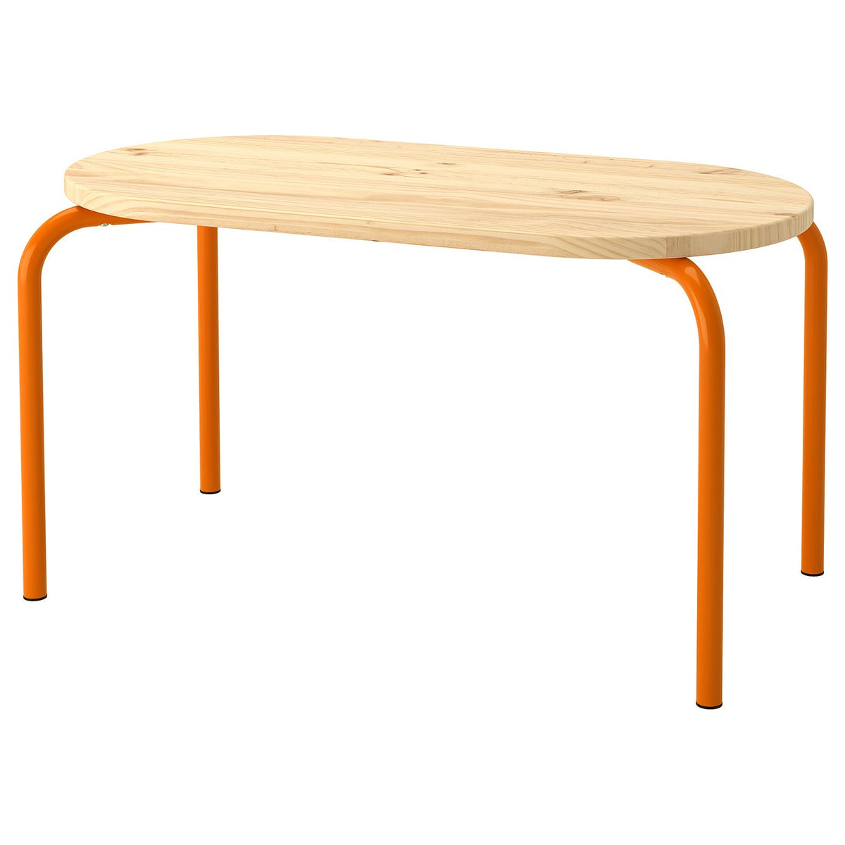 Children's Table, Wood, Orange