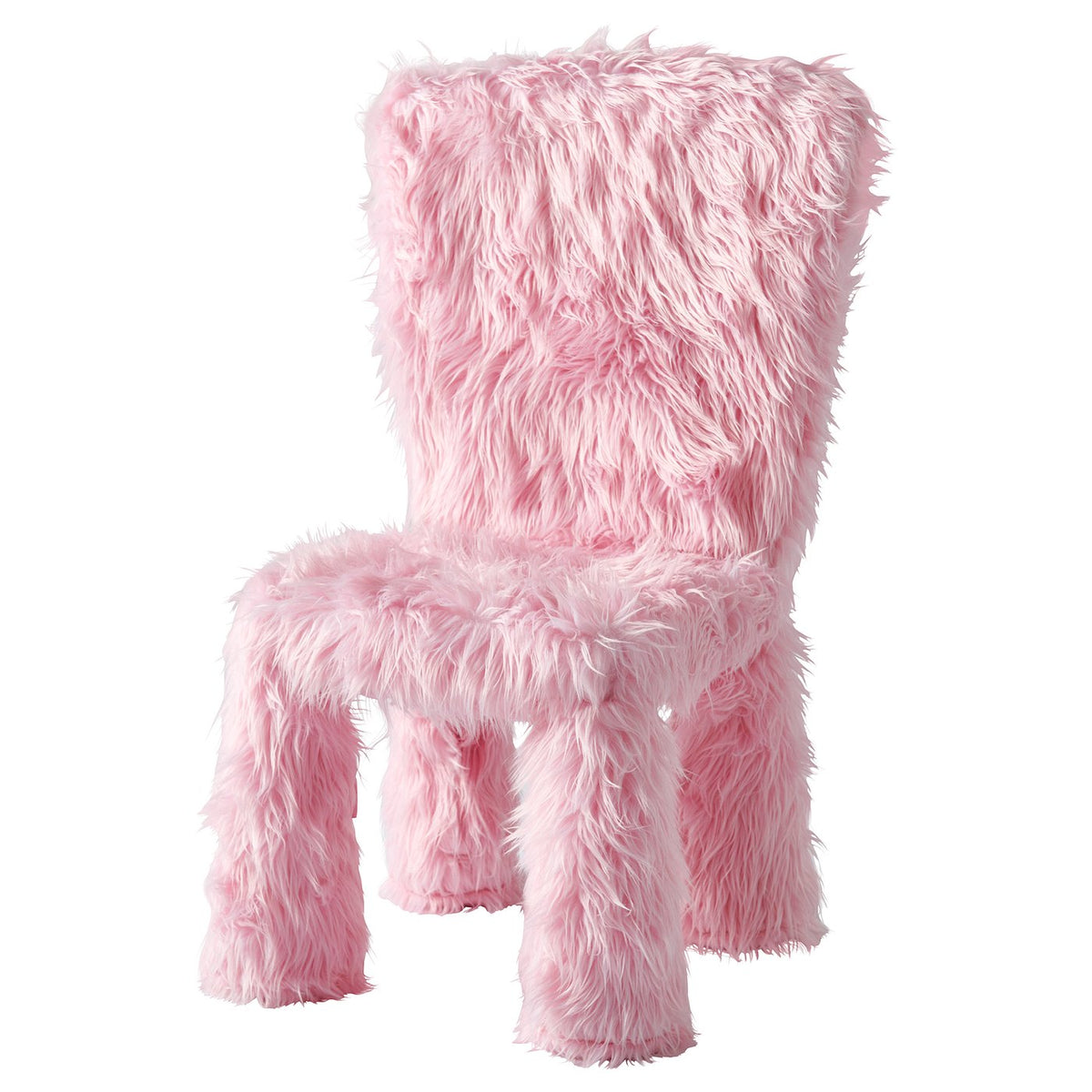 Faux Fur Chair Cover, Pink