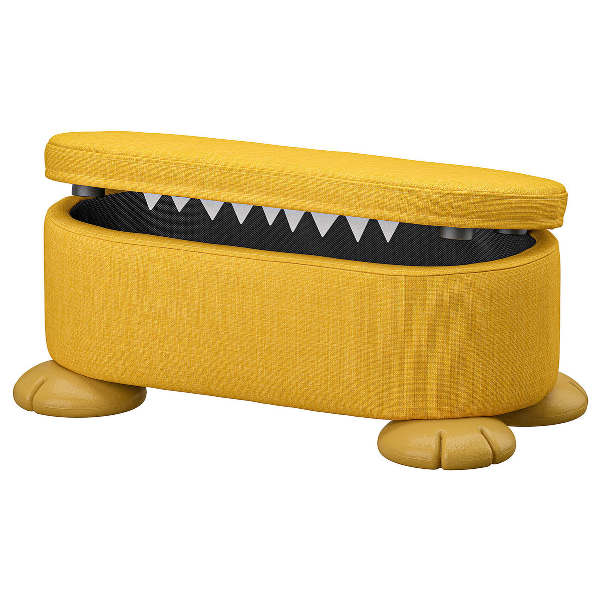 Pouffe with Storage, Yellow