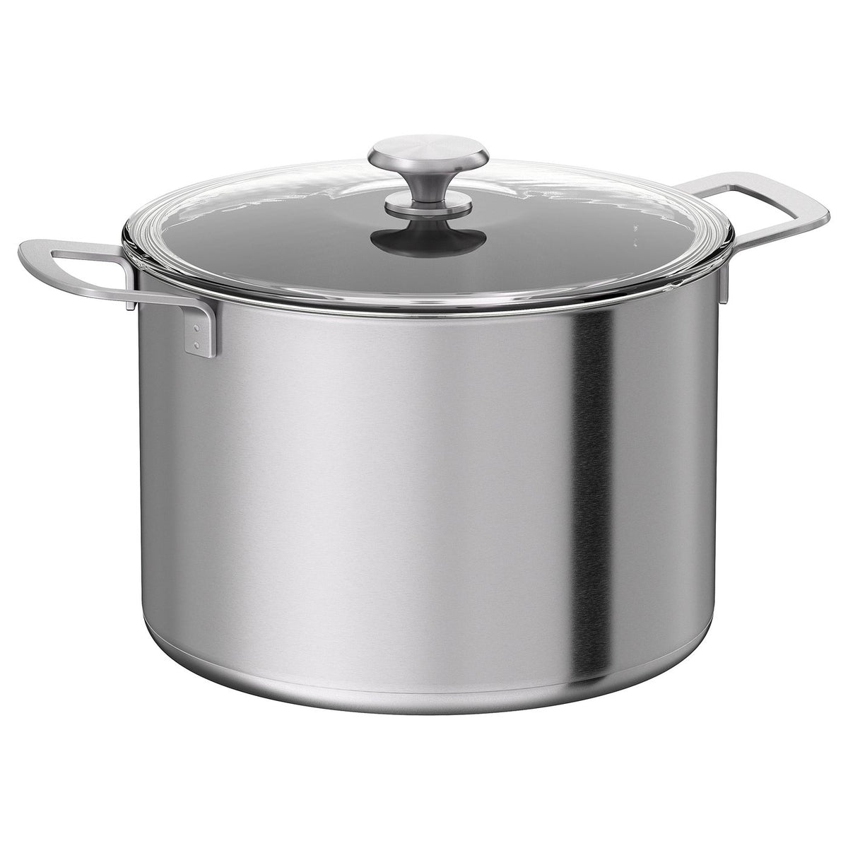 IKEA HEMKOMST Pot with Lid, Stainless Steel/Glass, 10L