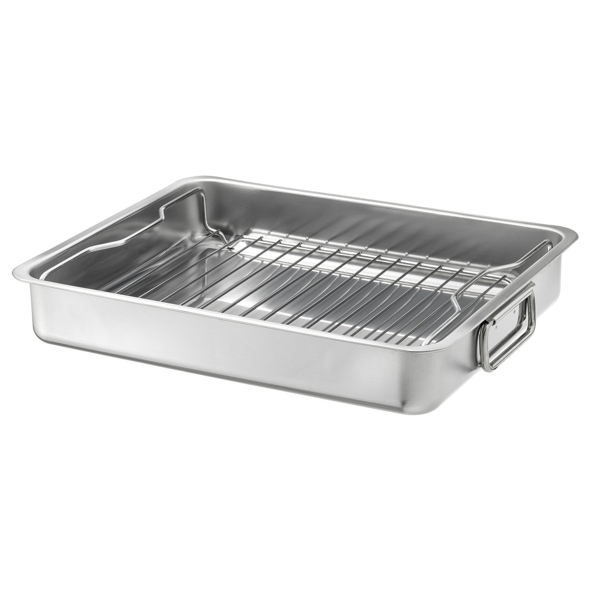 IKEA KONCIS Roasting Tin with Grill Rack, Stainless Steel, 40x32cm