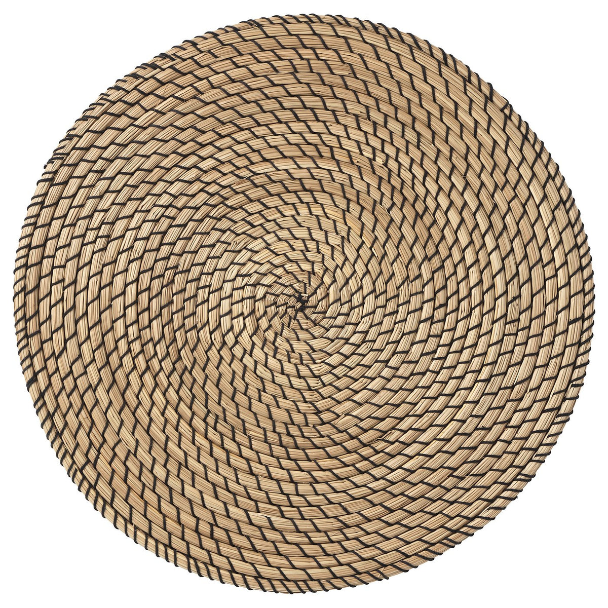 Place Mat, Seagrass, Black