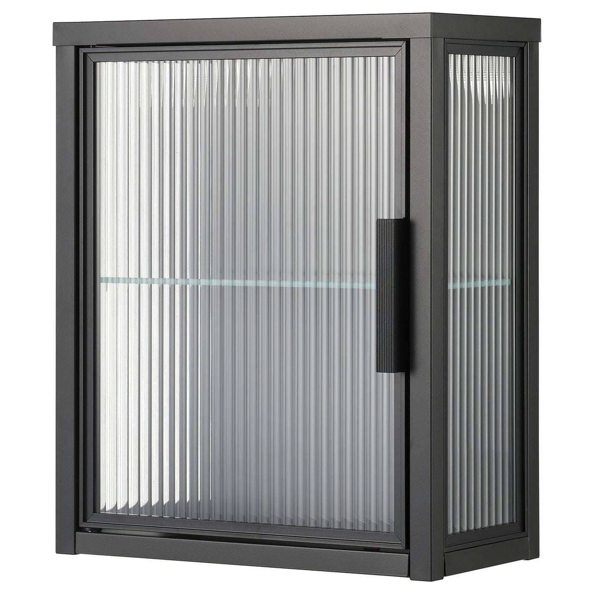 Wall Cabinet with Glass Door, Anthracite