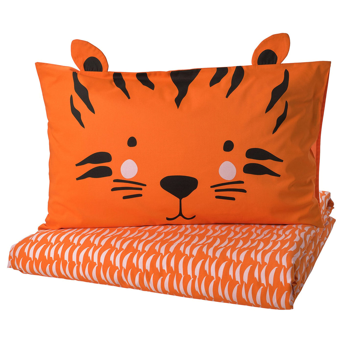 Duvet Cover & Pillowcase, Orange Tiger Print