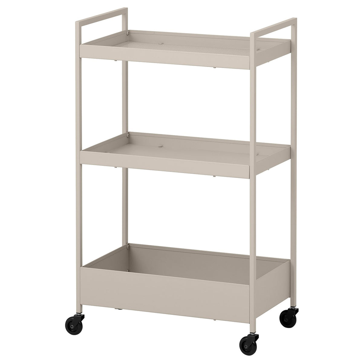 3-Tier Rolling Storage Trolley, Beige